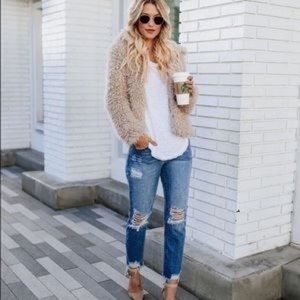 Skylar + Madison Faux Fur Teddy Coat